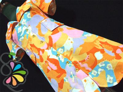 キャンディーカラー サイケ ポップ柄 チュニック ワンピース