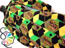 カラフル モダン ブロックxペイズリー柄 ワンピース