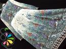 鳥x蝶x植物柄 シフォン ワンピース