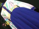 レトロ モダン チューリップ柄 シフォン ワンピース