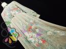 ナチュラル アンティーク フラワー シフォン ワンピース