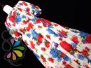 ロマンティック 紫陽花 シフォン ワンピース