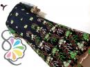 アンティーク フラワー 刺繍 ブラック レース ワンピース