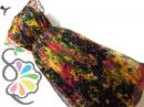 カラフル モダン アート フラワー シフォン ワンピース