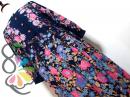 レトロ ロマンティック フラワー シフォン ワンピース