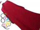 クラシック ローズレッド クロスシャーリング×ビーズ シフォン ワンピース