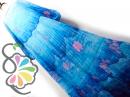 レトロ モダン 椿×水彩 アート 風景画 シフォン ドレス ワンピース
