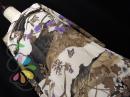 レトロ 和風 モダン アート 鳥×蝶×植物 シフォン ワンピース