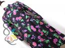 レトロ 水彩 アート フラワー フリル カシュクール ワンピース