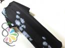 レトロ アジアン 花柄 ブラック ワンピース