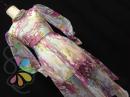 vintage アート柄 シフォン ワンピース